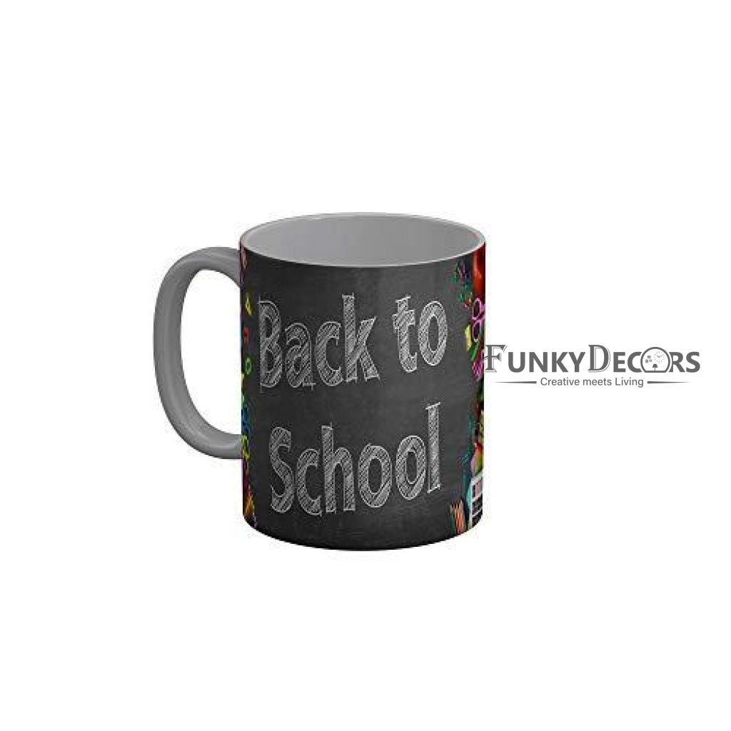 Funkydecors Back To School Childhood Memories Ceramic Mug 350 Ml Multicolor Mugs