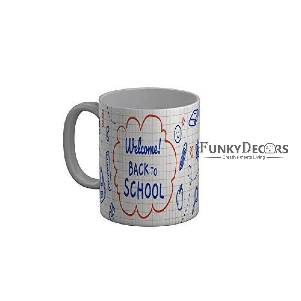 Funkydecors Back To School Childhood Memories Ceramic Mug 350 Ml Multicolor Mugs