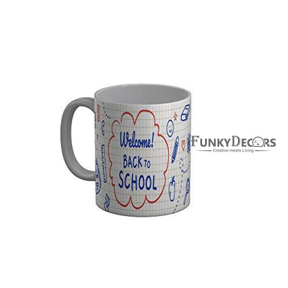 Funkydecors Back To School Childhood Memories Ceramic Mug 350 Ml Multicolor Mugs