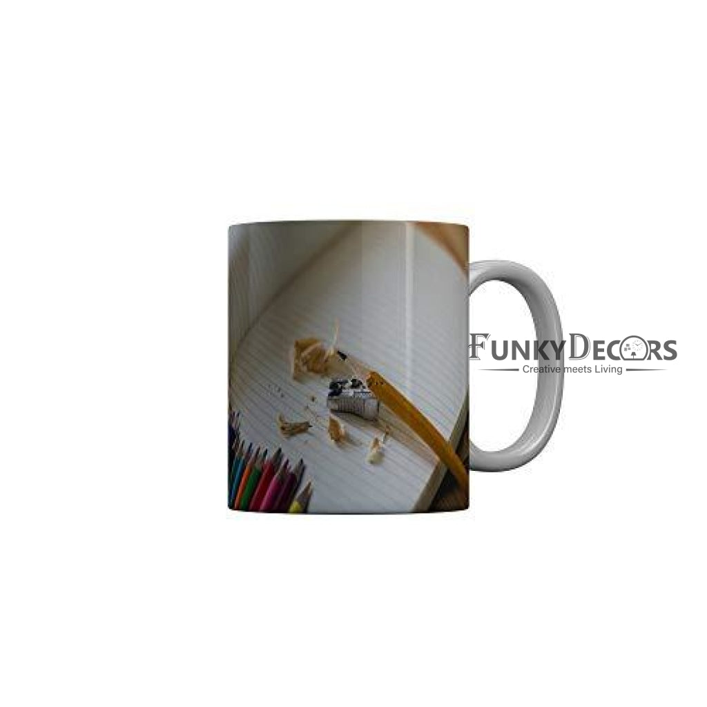 Funkydecors Back To School Childhood Memories Ceramic Mug 350 Ml Multicolor Mugs