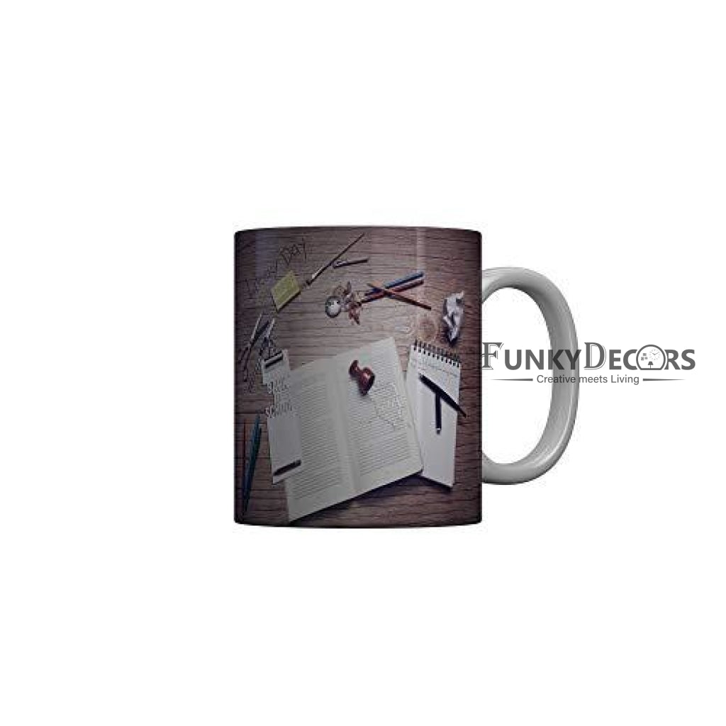 Funkydecors Back To School Childhood Memories Ceramic Mug 350 Ml Multicolor Mugs