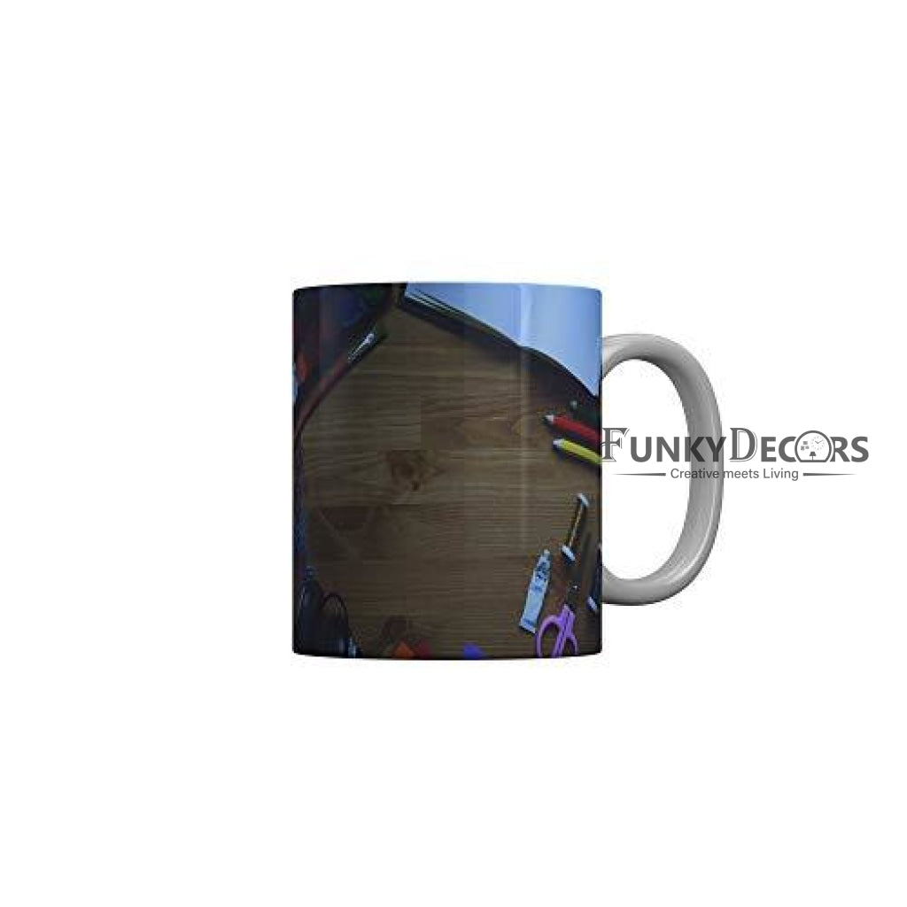 Funkydecors Back To School Childhood Memories Ceramic Mug 350 Ml Multicolor Mugs
