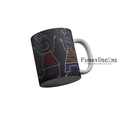 Funkydecors Back To School Childhood Memories Ceramic Mug 350 Ml Multicolor Mugs