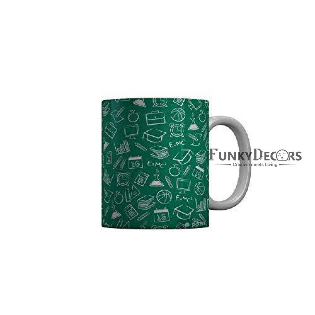 Funkydecors Back To School Childhood Memories Ceramic Mug 350 Ml Multicolor Mugs
