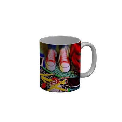Funkydecors Back To School Childhood Memories Ceramic Mug 350 Ml Multicolor Mugs