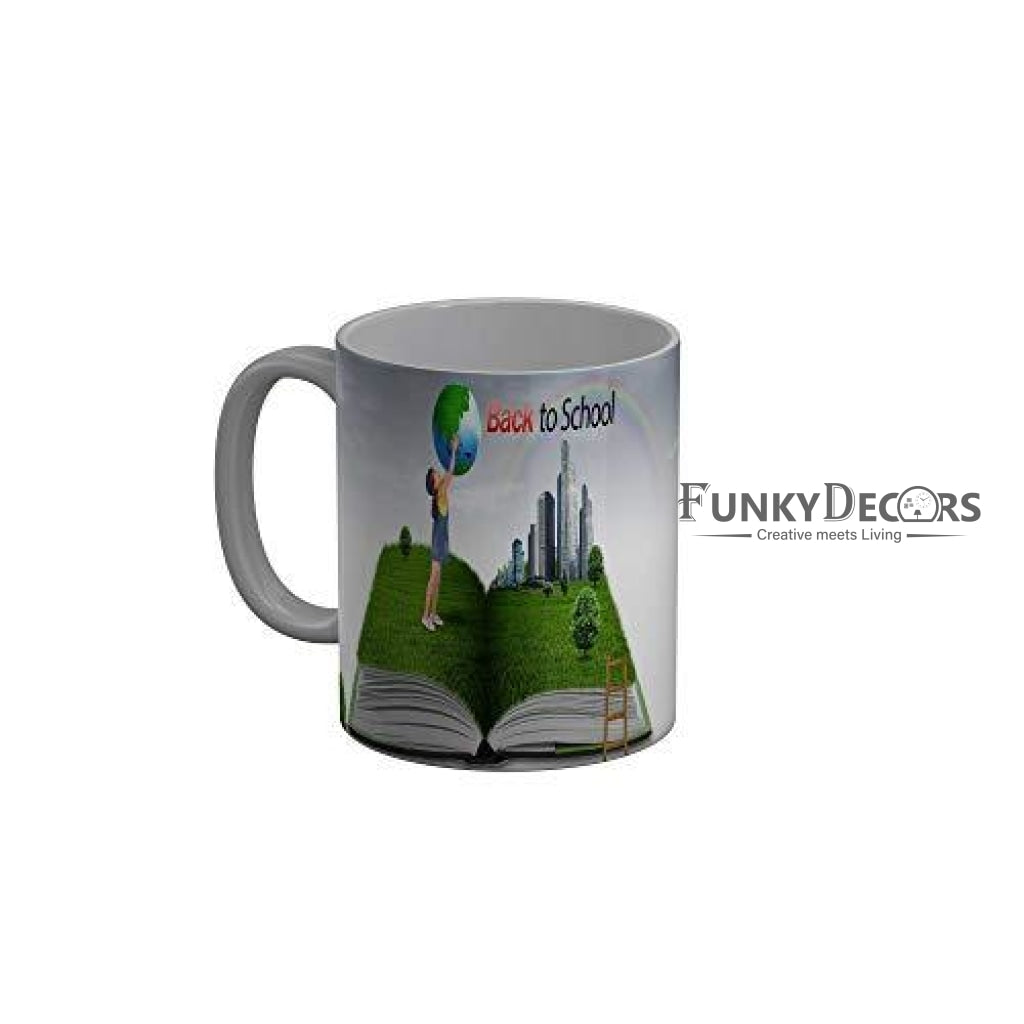 Funkydecors Back To School Childhood Memories Ceramic Mug 350 Ml Multicolor Mugs