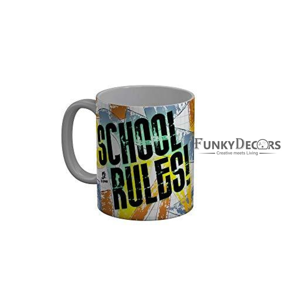Funkydecors Back To School Childhood Memories Ceramic Mug 350 Ml Multicolor Mugs
