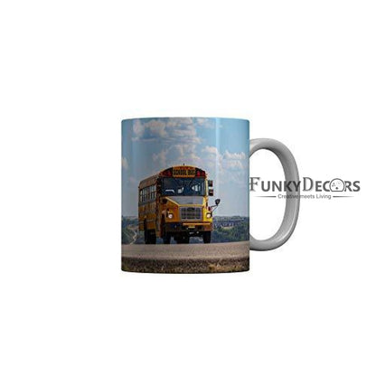 Funkydecors Back To School Childhood Memories Ceramic Mug 350 Ml Multicolor Mugs