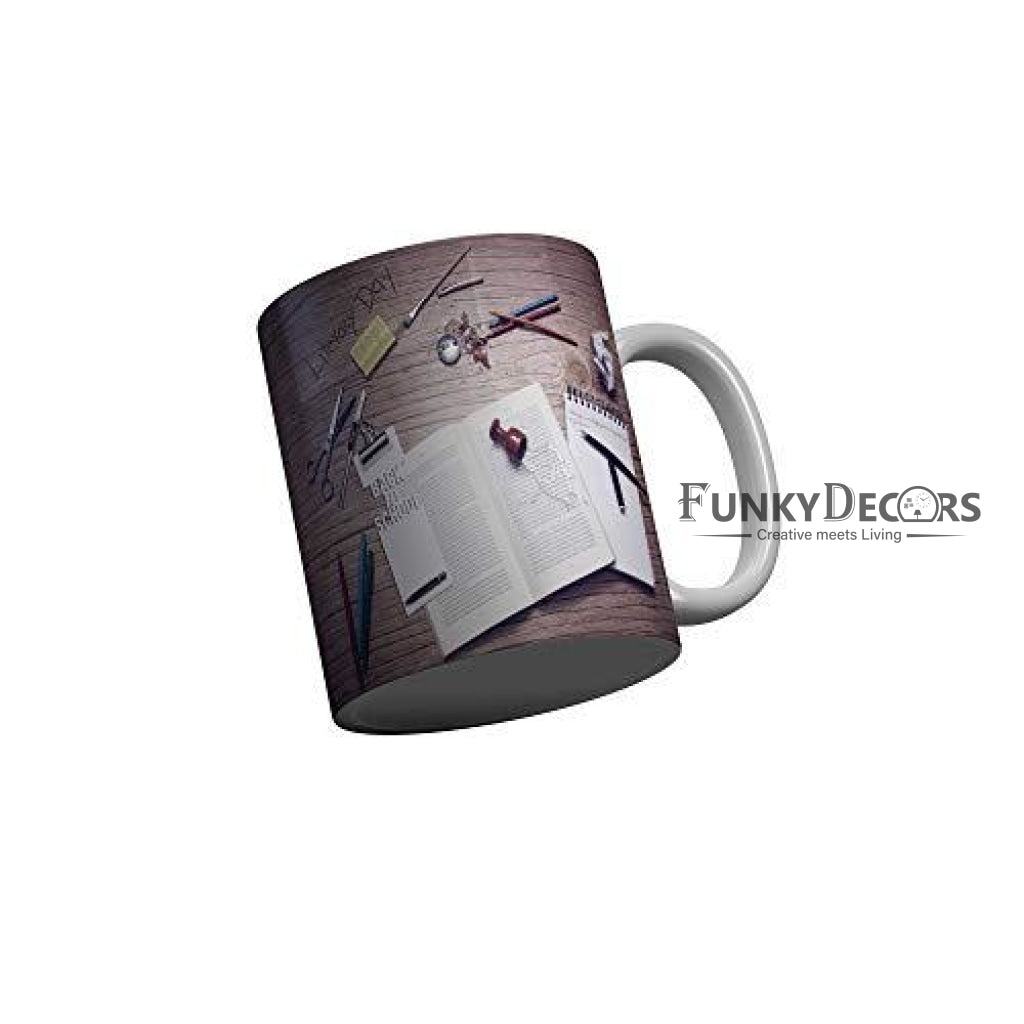 Funkydecors Back To School Childhood Memories Ceramic Mug 350 Ml Multicolor Mugs