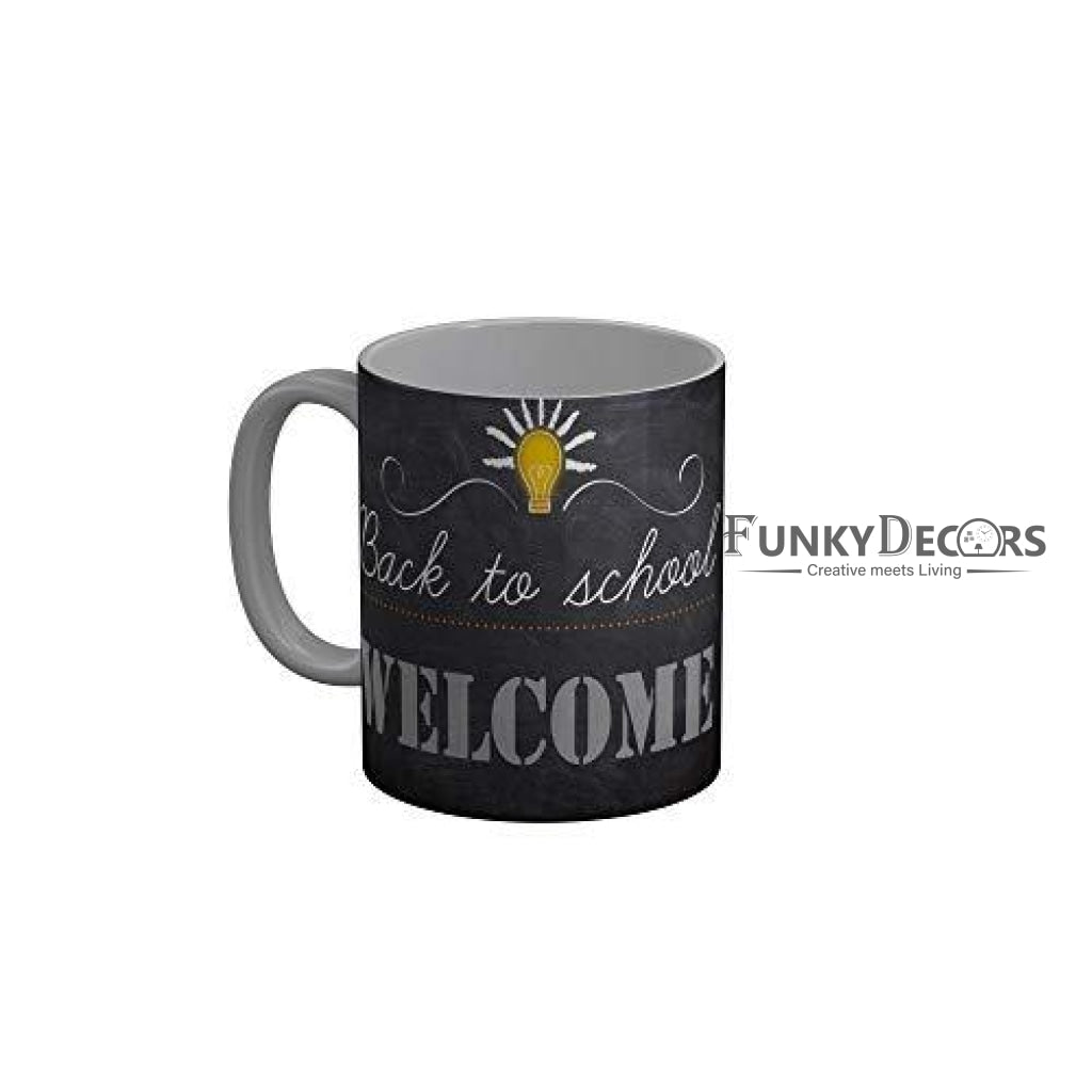 Funkydecors Back To School Childhood Memories Ceramic Mug 350 Ml Multicolor Mugs