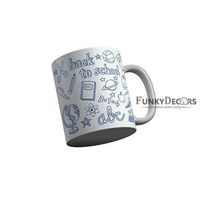 Funkydecors Back To School Childhood Memories Ceramic Mug 350 Ml Multicolor Mugs