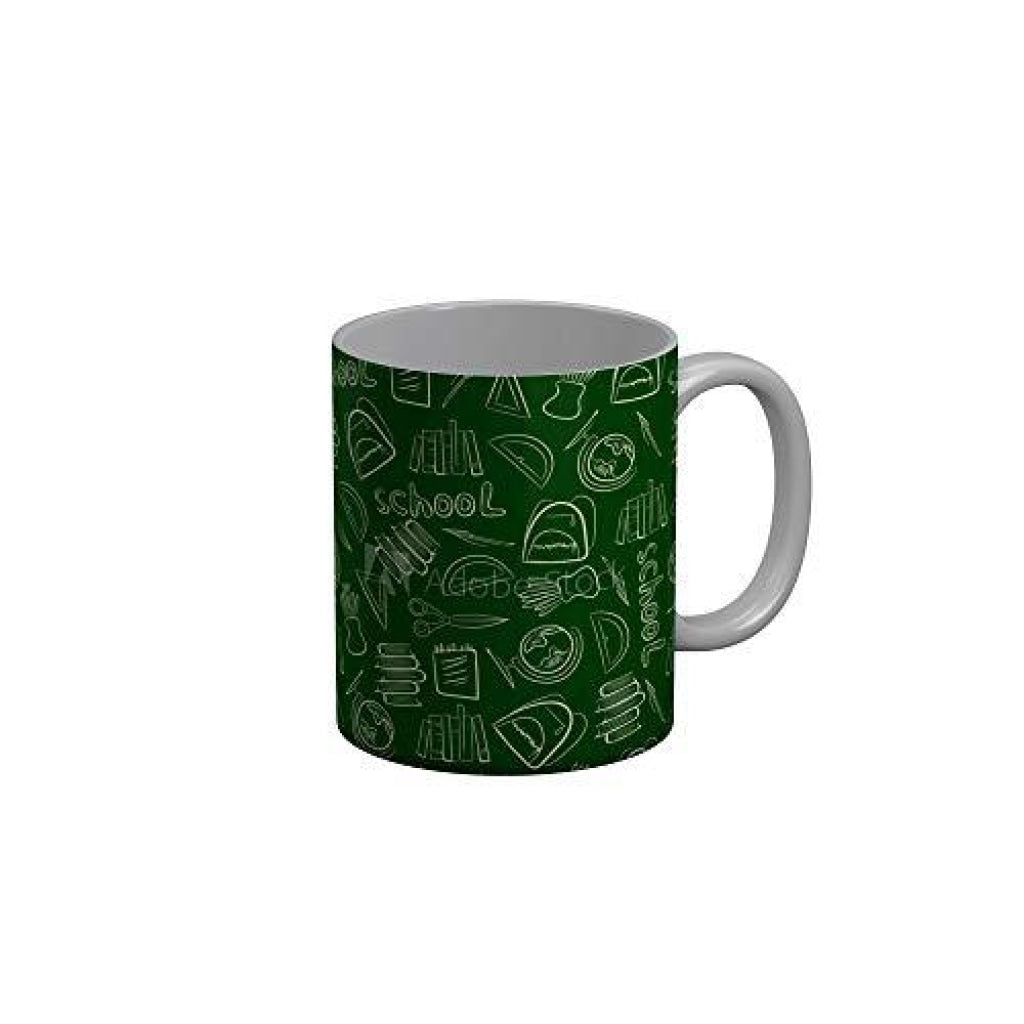 Funkydecors Back To School Childhood Memories Ceramic Mug 350 Ml Multicolor Mugs