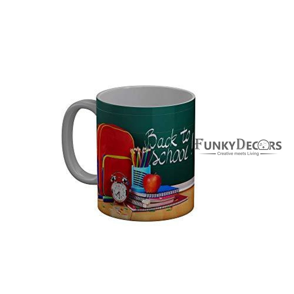 Funkydecors Back To School Childhood Memories Ceramic Mug 350 Ml Multicolor Mugs