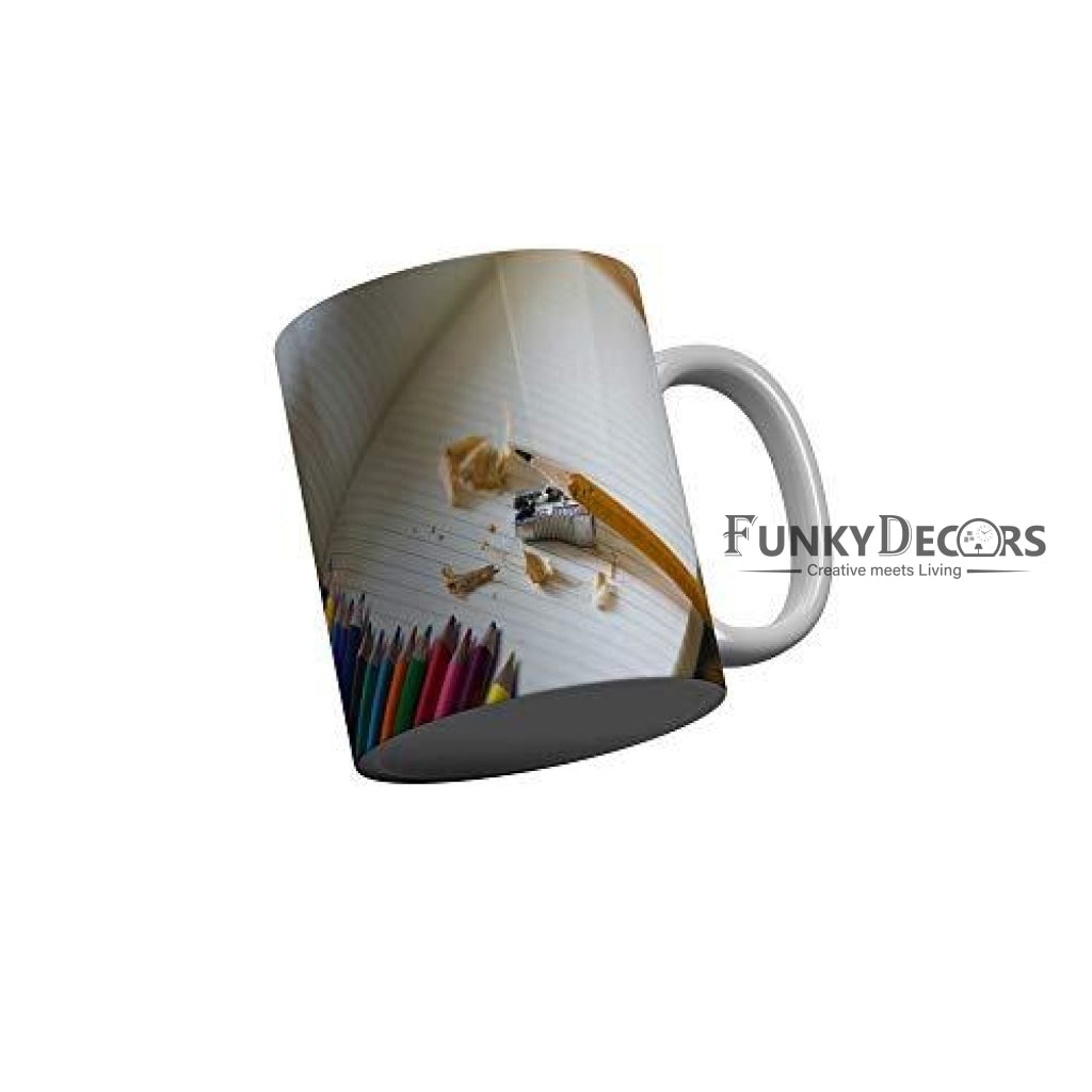 Funkydecors Back To School Childhood Memories Ceramic Mug 350 Ml Multicolor Mugs