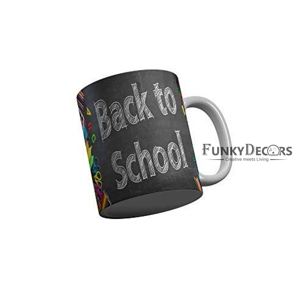 Funkydecors Back To School Childhood Memories Ceramic Mug 350 Ml Multicolor Mugs