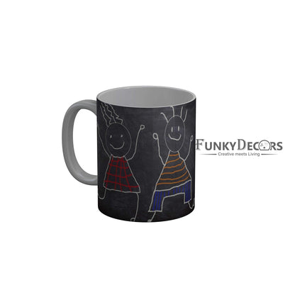 Funkydecors Back To School Childhood Memories Ceramic Mug 350 Ml Multicolor Mugs