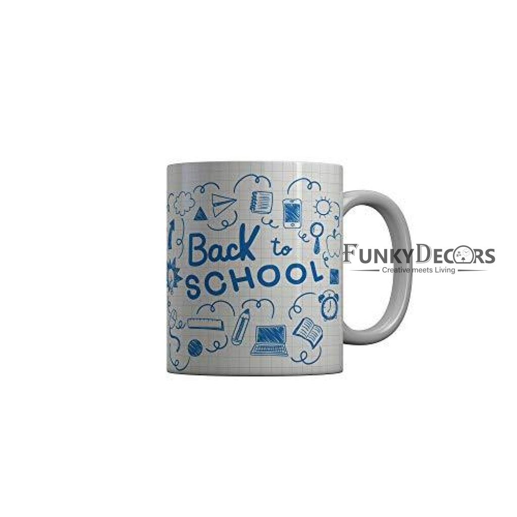 Funkydecors Back To School Childhood Memories Ceramic Mug 350 Ml Multicolor Mugs