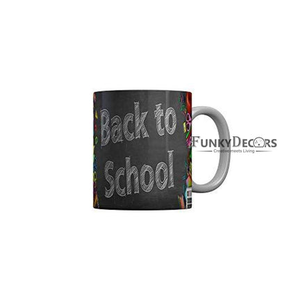 Funkydecors Back To School Childhood Memories Ceramic Mug 350 Ml Multicolor Mugs