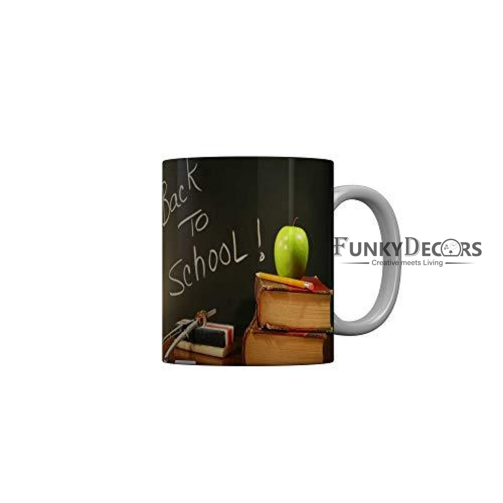 Funkydecors Back To School Childhood Memories Ceramic Mug 350 Ml Multicolor Mugs