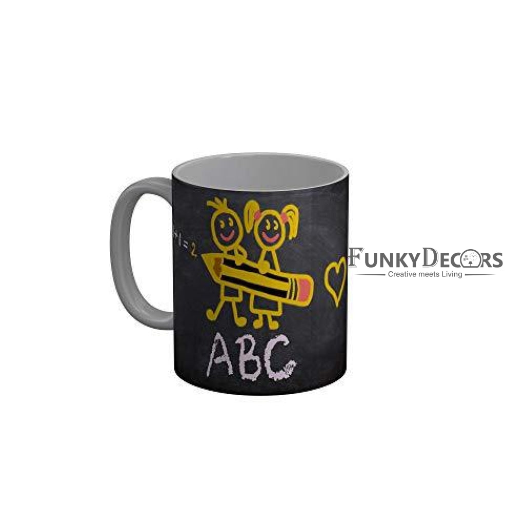 Funkydecors Back To School Childhood Memories Ceramic Mug 350 Ml Multicolor Mugs