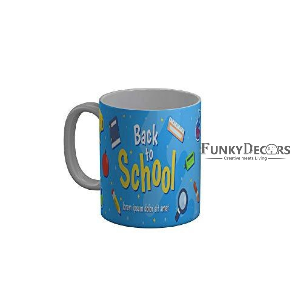 Funkydecors Back To School Childhood Memories Ceramic Mug 350 Ml Multicolor Mugs