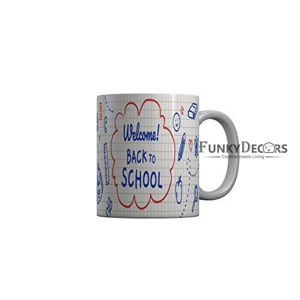 Funkydecors Back To School Childhood Memories Ceramic Mug 350 Ml Multicolor Mugs