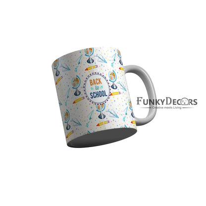 Funkydecors Back To School Childhood Memories Ceramic Mug 350 Ml Multicolor Mugs