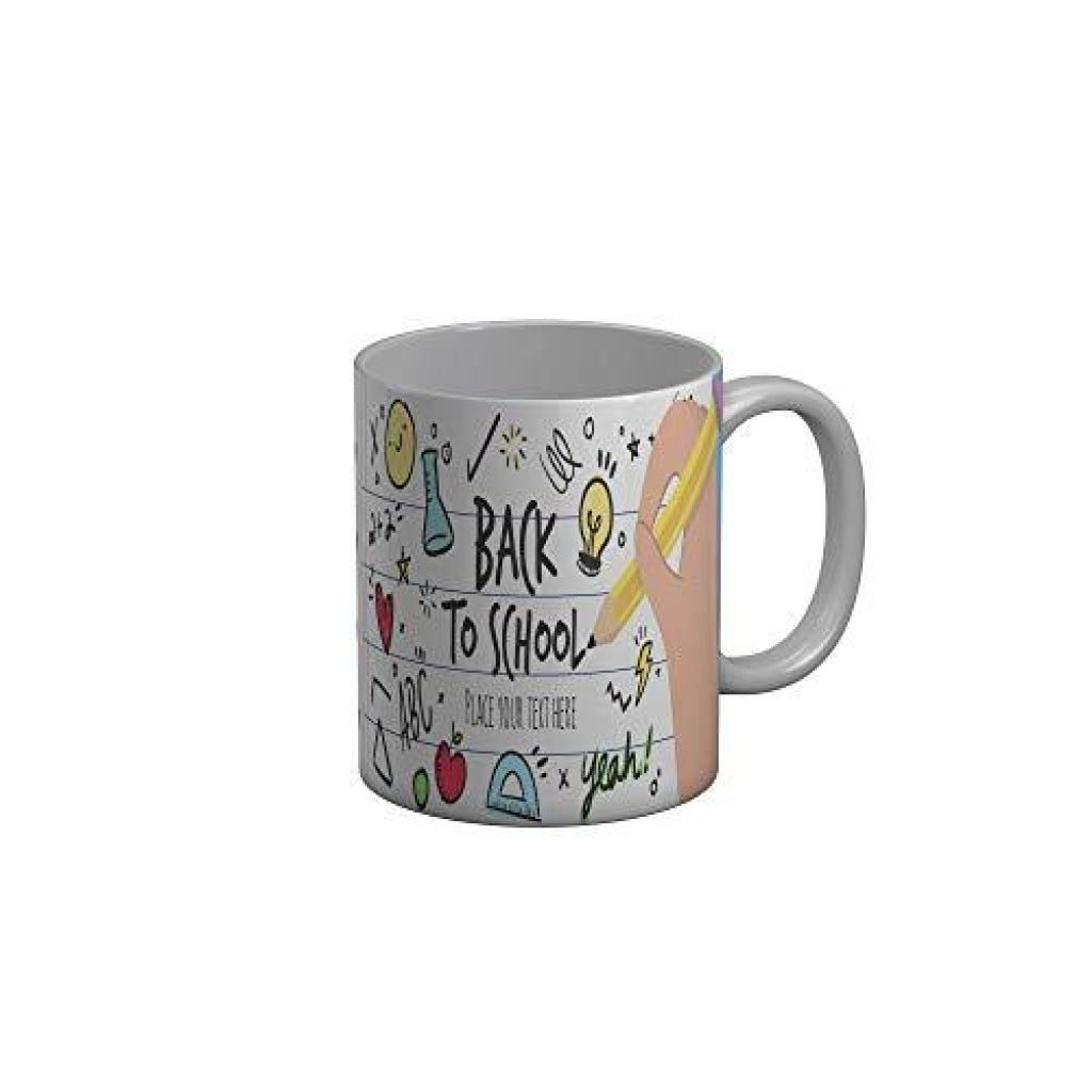 Funkydecors Back To School Childhood Memories Ceramic Mug 350 Ml Multicolor Mugs