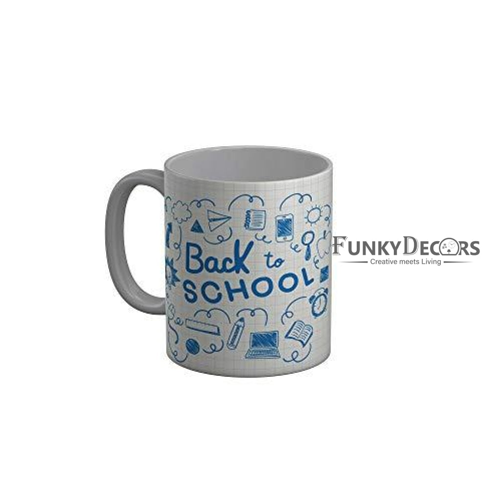 Funkydecors Back To School Childhood Memories Ceramic Mug 350 Ml Multicolor Mugs