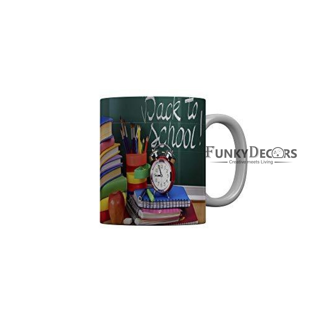 Funkydecors Back To School Childhood Memories Ceramic Mug 350 Ml Multicolor Mugs