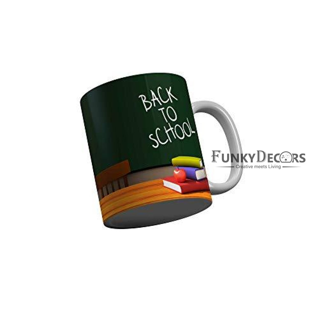 Funkydecors Back To School Childhood Memories Ceramic Mug 350 Ml Multicolor Mugs