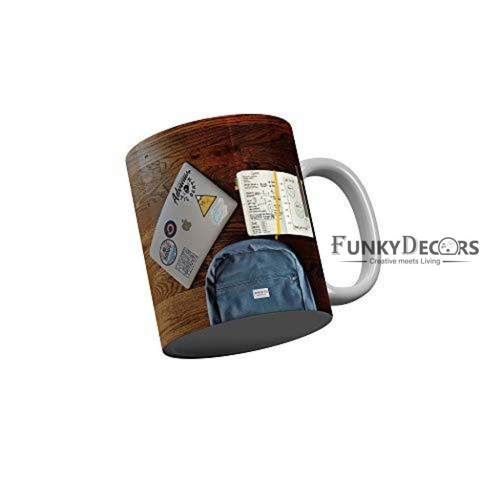 Funkydecors Back To School Childhood Memories Ceramic Mug 350 Ml Multicolor Mugs