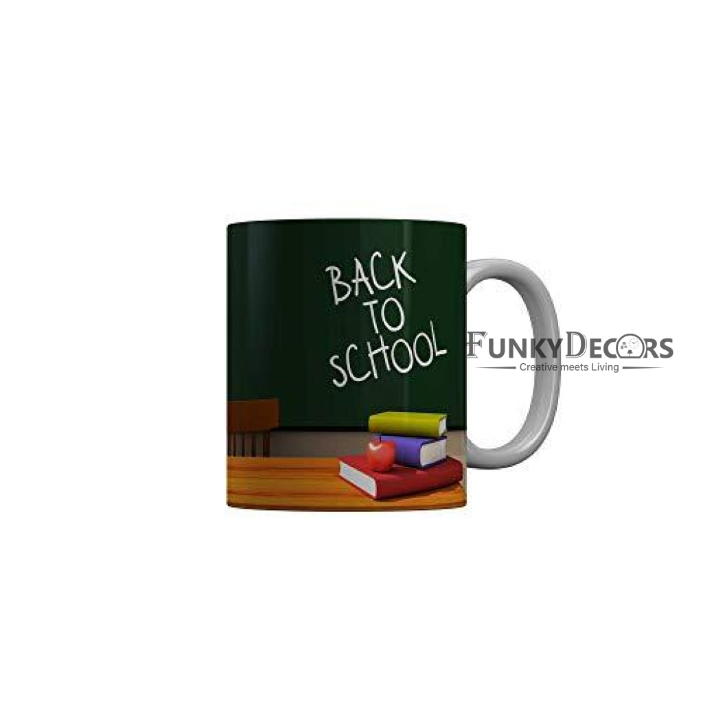 Funkydecors Back To School Childhood Memories Ceramic Mug 350 Ml Multicolor Mugs