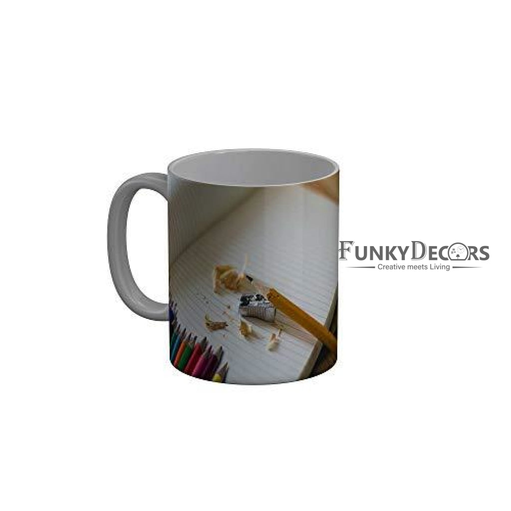Funkydecors Back To School Childhood Memories Ceramic Mug 350 Ml Multicolor Mugs