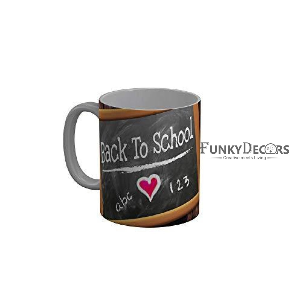 Funkydecors Back To School Childhood Memories Ceramic Mug 350 Ml Multicolor Mugs