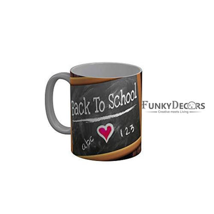 Funkydecors Back To School Childhood Memories Ceramic Mug 350 Ml Multicolor Mugs