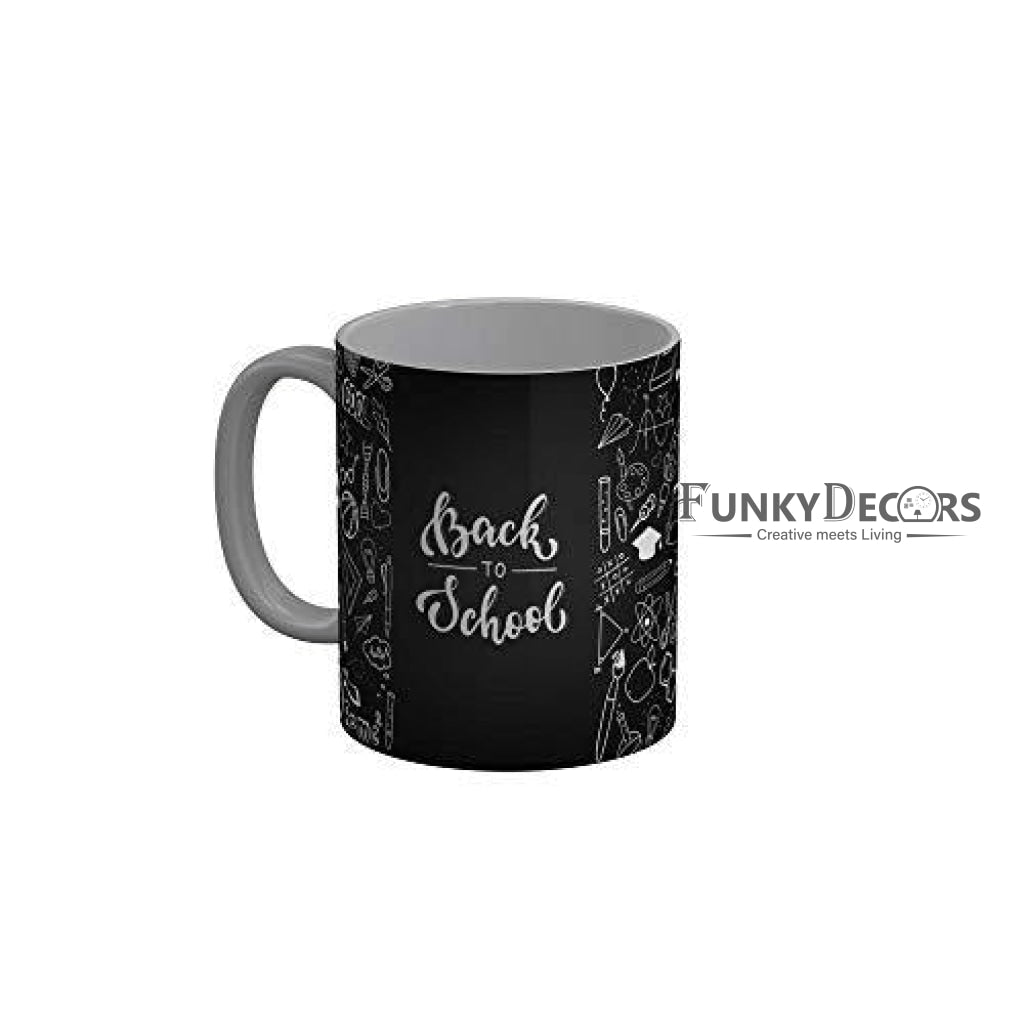 Funkydecors Back To School Childhood Memories Ceramic Mug 350 Ml Multicolor Mugs