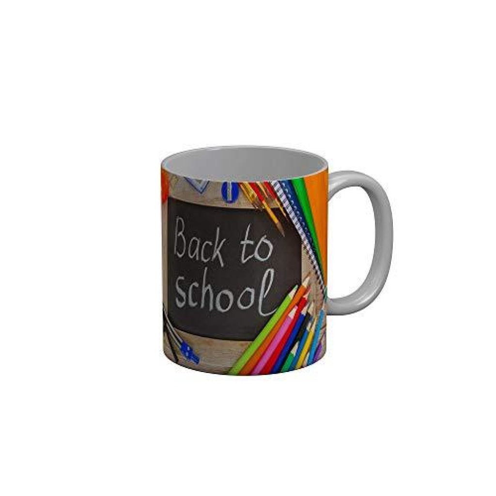 Funkydecors Back To School Childhood Memories Ceramic Mug 350 Ml Multicolor Mugs