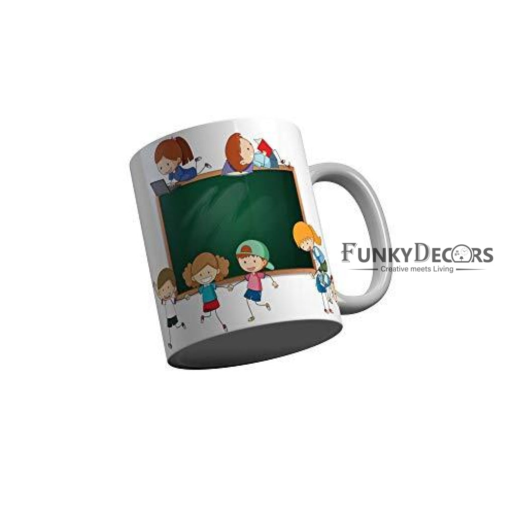 Funkydecors Back To School Childhood Memories Ceramic Mug 350 Ml Multicolor Mugs