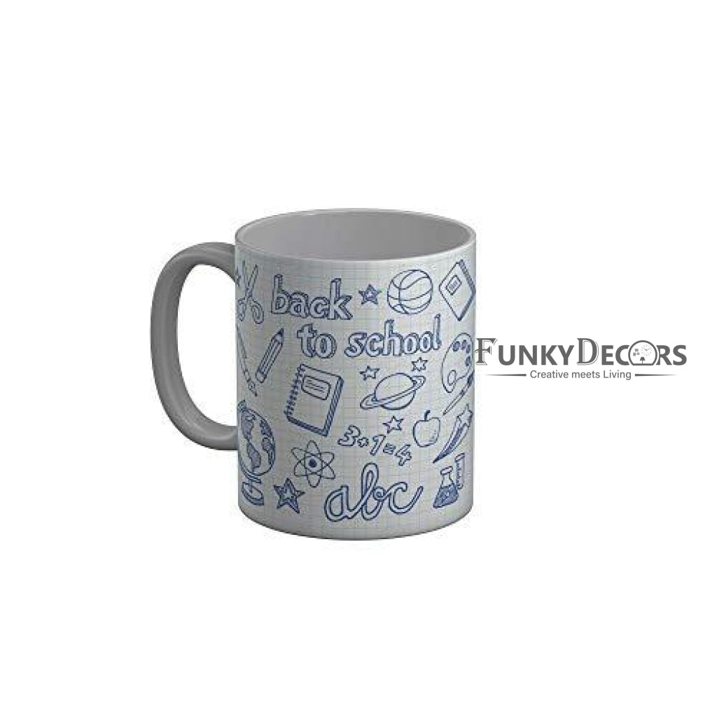 Funkydecors Back To School Childhood Memories Ceramic Mug 350 Ml Multicolor Mugs