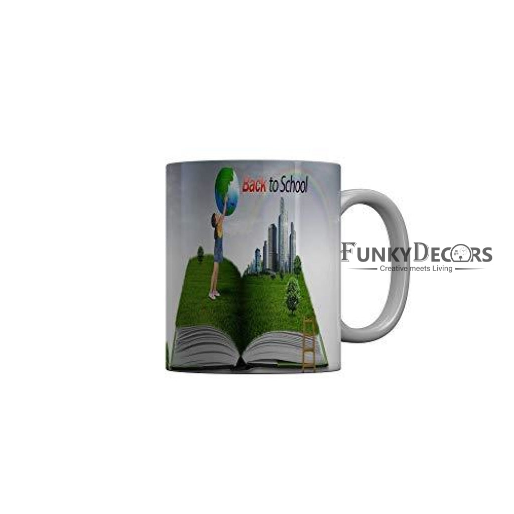 Funkydecors Back To School Childhood Memories Ceramic Mug 350 Ml Multicolor Mugs