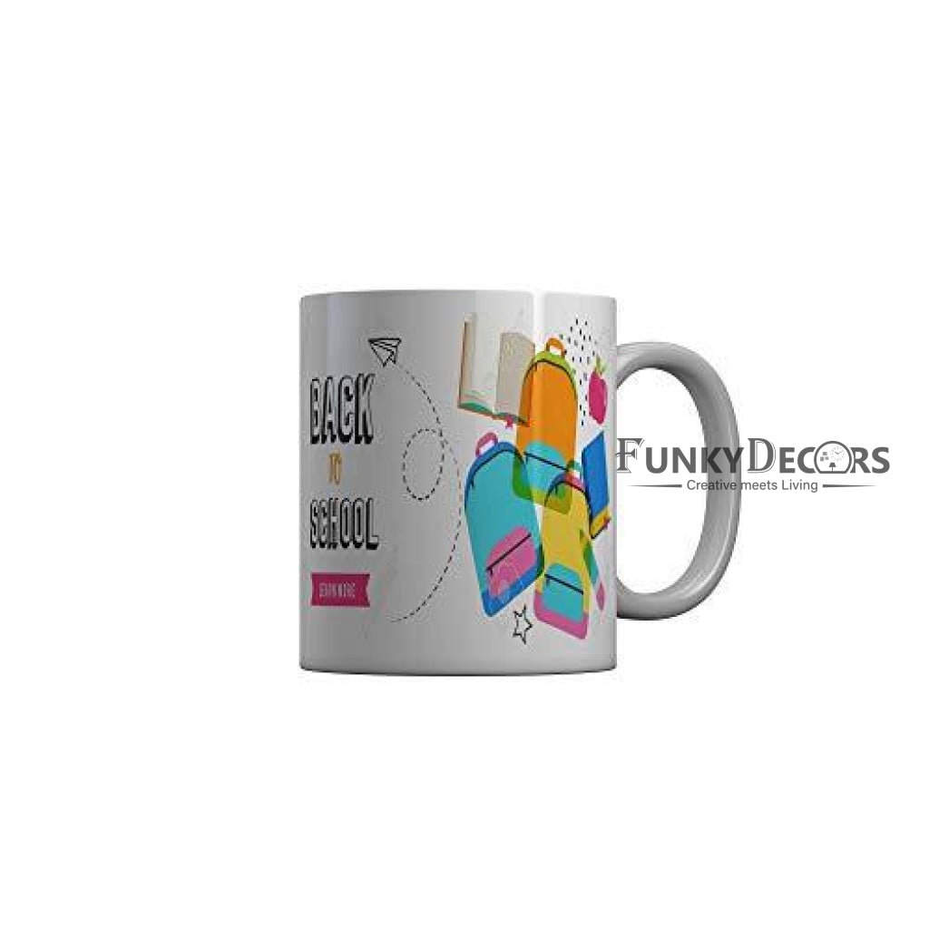 Funkydecors Back To School Childhood Memories Ceramic Mug 350 Ml Multicolor Mugs