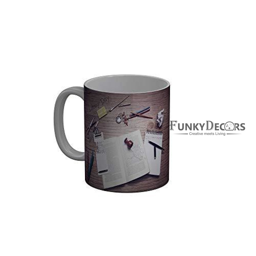 Funkydecors Back To School Childhood Memories Ceramic Mug 350 Ml Multicolor Mugs