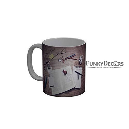 Funkydecors Back To School Childhood Memories Ceramic Mug 350 Ml Multicolor Mugs
