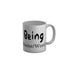 FunkyDecors Being White Ceramic Coffee Mug, 350 ml Mug FunkyDecors