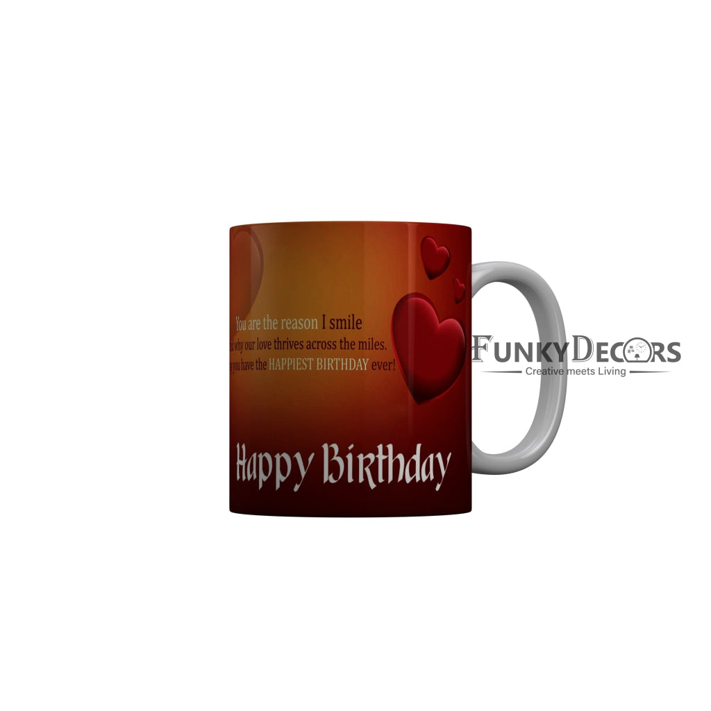 FunkyDecors Birthday Wishes Ceramic Coffee Mug