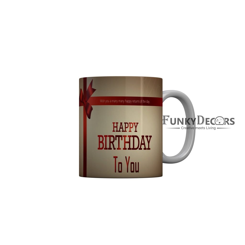 FunkyDecors Birthday Wishes Ceramic Coffee Mug