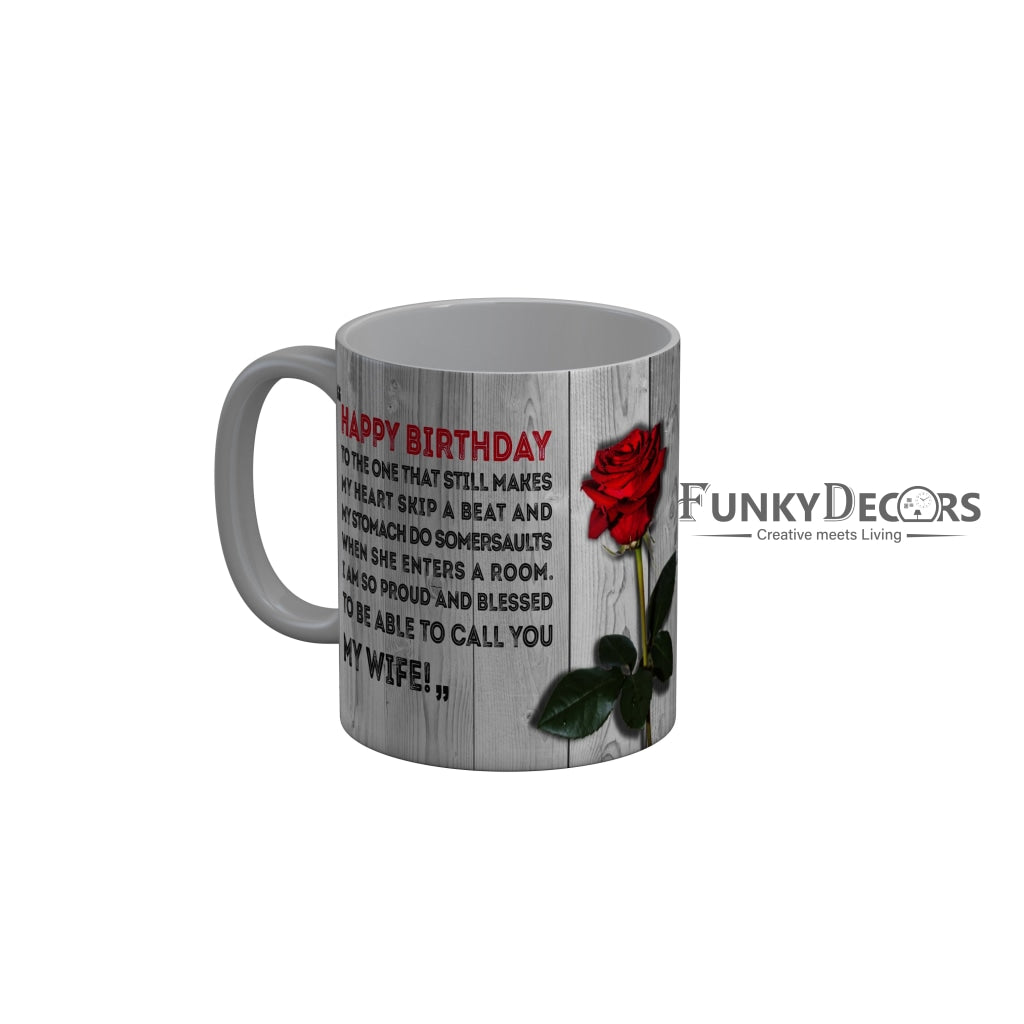 FunkyDecors Birthday Wishes Ceramic Coffee Mug