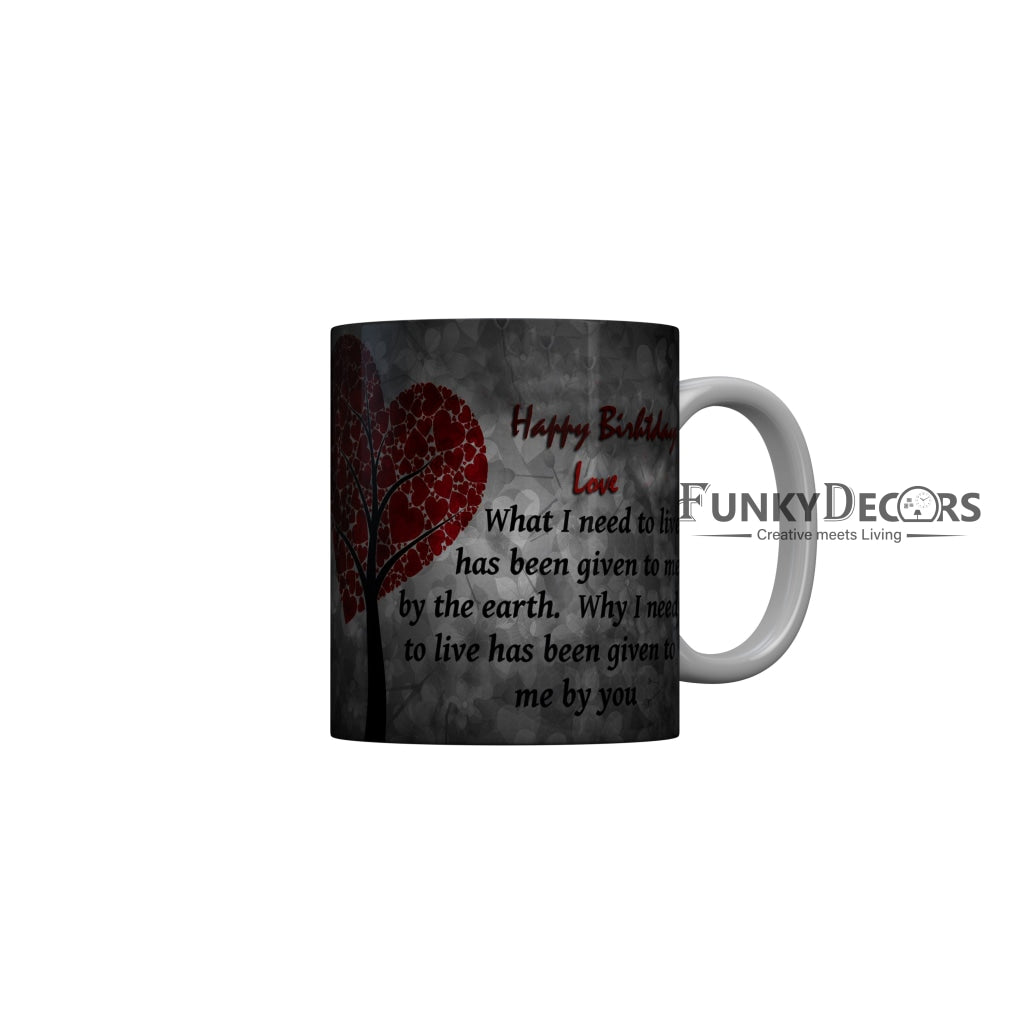 FunkyDecors Birthday Wishes Ceramic Coffee Mug