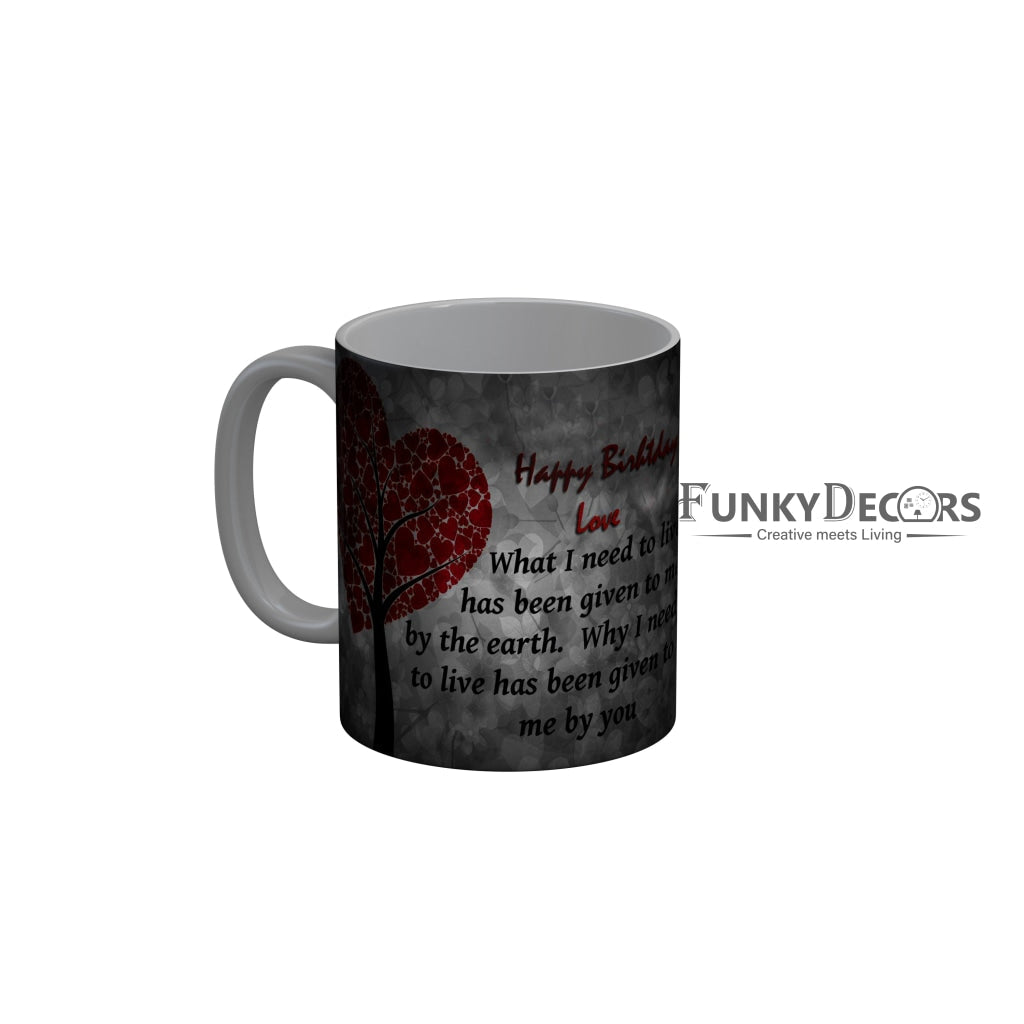 FunkyDecors Birthday Wishes Ceramic Coffee Mug